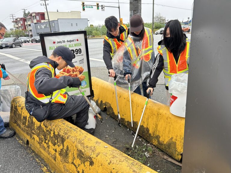 BEFORE cigarette butts removed