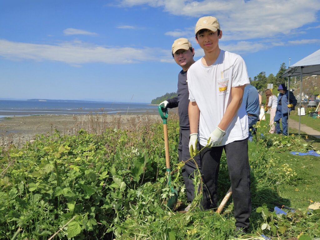 Allen & his son Lucas joined us to spend time together doing something positive for our environment