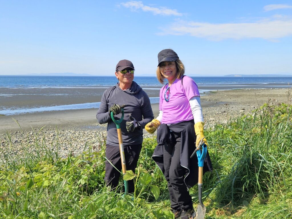 Fran & Benny joined us for the first time and had a blast removing invasive blackberry and are already looking forward to our next activity on June 13th