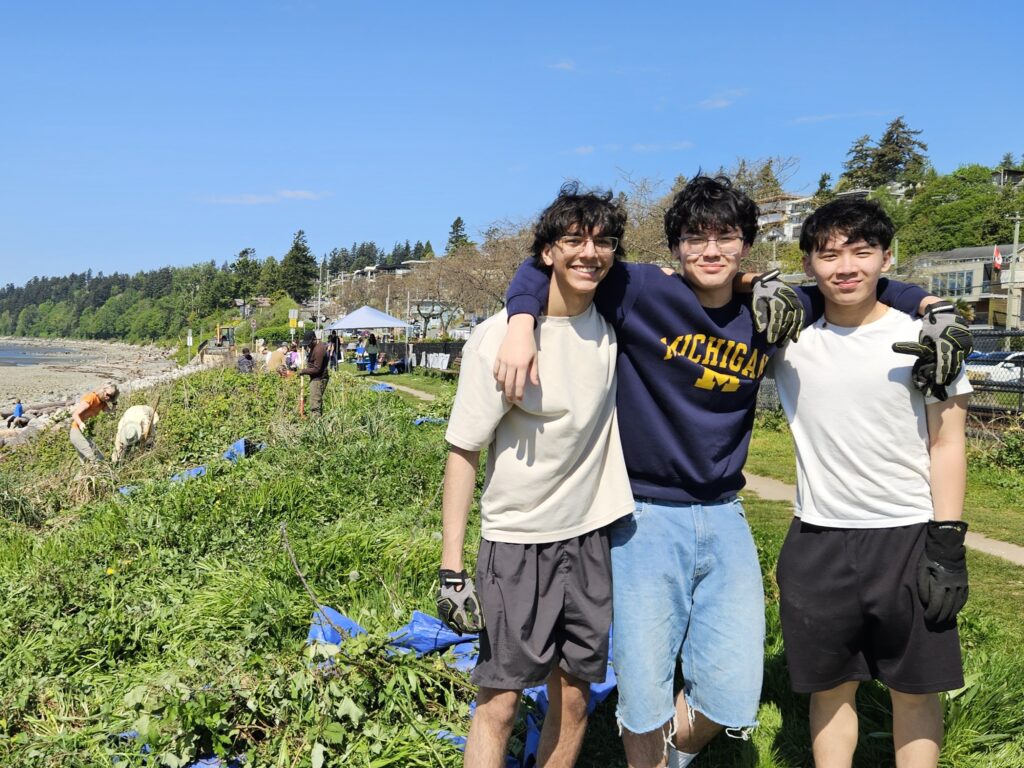Hammit, Zachary, & Trevor are high school students that came down to have a great time hanging out together while doing something positive for our environment